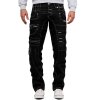 Kosmo Lupo Regular Fit Jeans Herren Ohne Waschung  KM020-1 Black W34/L34