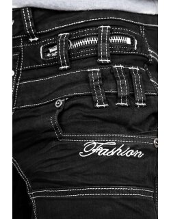 Kosmo Lupo Herren Jeans KM020-1 Schwarz W36/L34