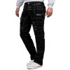 Kosmo Lupo Herren Jeans KM020-1 Schwarz W36/L34