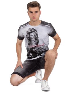 Cipo & Baxx regular fit Shorts Herren Stonewashed 21CB17 Dark Grey W32