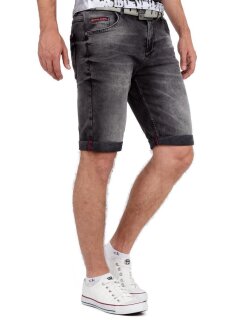 Cipo & Baxx regular fit Shorts Herren Stonewashed 21CB17 Dark Grey W32