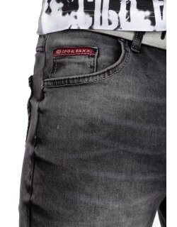 Cipo & Baxx regular fit Shorts Herren Stonewashed 21CB17 Dark Grey W32