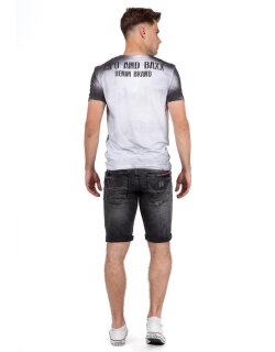Cipo & Baxx regular fit Shorts Herren Stonewashed 21CB17 Dark Grey W34