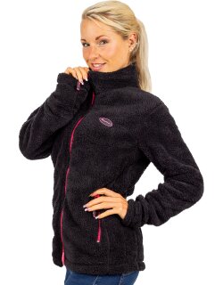 Reichstadt Regular Fit Fleecejacke Damen Kuschelige22RSW002 Black S