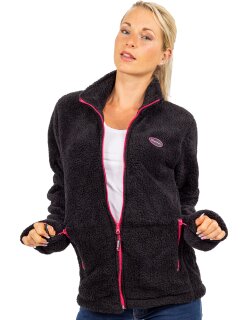 Reichstadt Regular Fit Fleecejacke Damen Kuschelige22RSW002 Black L