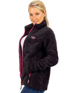 Reichstadt Regular Fit Fleecejacke Damen Kuschelige22RSW002 Black L