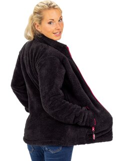 Reichstadt Regular Fit Fleecejacke Damen Kuschelige22RSW002 Black L