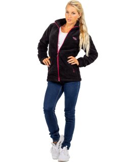 Reichstadt Regular Fit Fleecejacke Damen Kuschelige22RSW002 Black L
