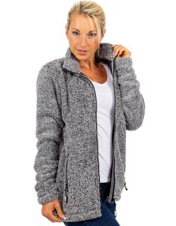 Reichstadt Regular Fit Fleecejacke Damen Kuschelige22RSW002 Granit M