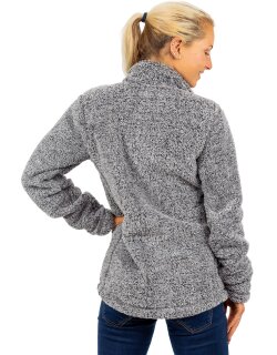 Reichstadt Regular Fit Fleecejacke Damen Kuschelige22RSW002 Granit M