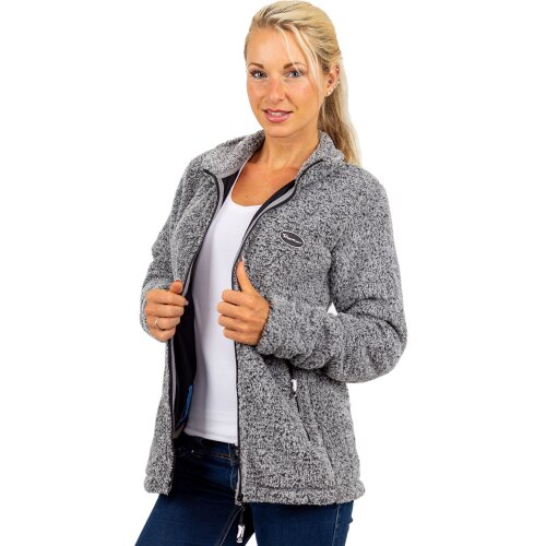 Reichstadt Regular Fit Fleecejacke Damen Kuschelige22RSW002 Granit L