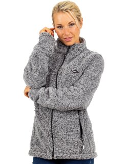 Reichstadt Regular Fit Fleecejacke Damen Kuschelige22RSW002 Granit L