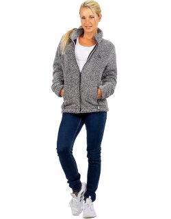 Reichstadt Regular Fit Fleecejacke Damen Kuschelige22RSW002 Granit L