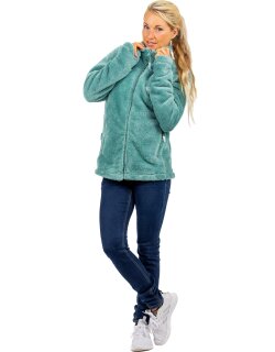 Reichstadt Regular Fit Fleecejacke Damen Kuschelige22RSW002 Old Green XXL