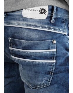 Cipo & Baxx Regular Fit Jeans Herren Stonewashed C1127 Blue W31/L34