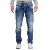 Cipo & Baxx Regular Fit Jeans Herren Stonewashed C1127 Blue W32/L34