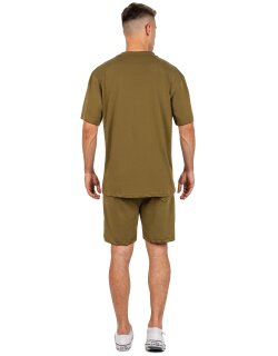 Reichstadt regular fit Shorts Herren Marken-Stick Khaki XL - 23RS043
