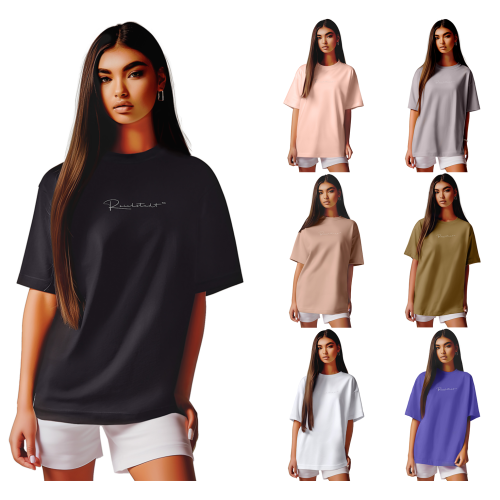 Reichstadt Oversized T-Shirt Damen Brand Stick   - 23RSW044