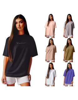 Reichstadt Oversized T-Shirt Damen Brand Stick   - 23RSW044