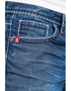 Cipo & Baxx Regular Fit Jeans Herren Stonewashed  CD709 Blue W30/L32