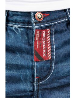 Cipo & Baxx Regular Fit Jeans Herren Stonewashed  CD709 Blue W30/L32