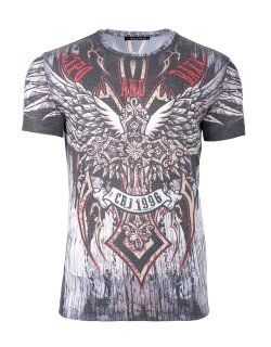 Cipo & Baxx Slim Fit T-Shirt Herren  CT746 Grey L