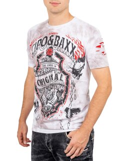 Cipo & Baxx Regular Fit T-Shirt Herren  CT772 White M