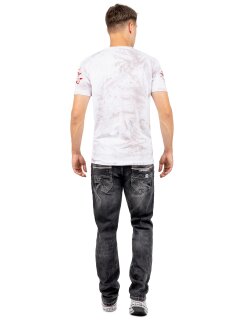 Cipo & Baxx Regular Fit T-Shirt Herren  CT772 White M