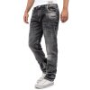 Cipo & Baxx straight fit Jeans Herren Stonewashed CD719 Black W32/L32