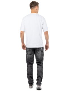 Cipo & Baxx straight fit Jeans Herren Stonewashed CD719 Black W38/L32