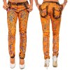 Cipo & Baxx slim fit Jeans Damen Mid Waist WD445 Orange W27/L34