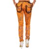 Cipo & Baxx slim fit Jeans Damen Mid Waist WD445 Orange W27/L34