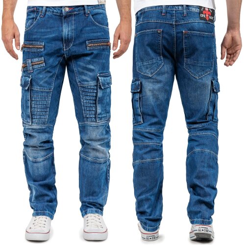 Cipo & Baxx regular fit Jeans Herren Stonewashed CD798 Blue