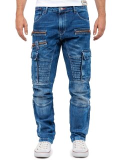 Cipo & Baxx regular fit Jeans Herren Stonewashed CD798 Blue