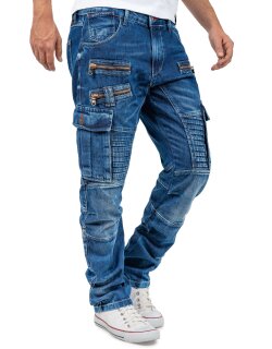 Cipo & Baxx regular fit Jeans Herren Stonewashed CD798 Blue