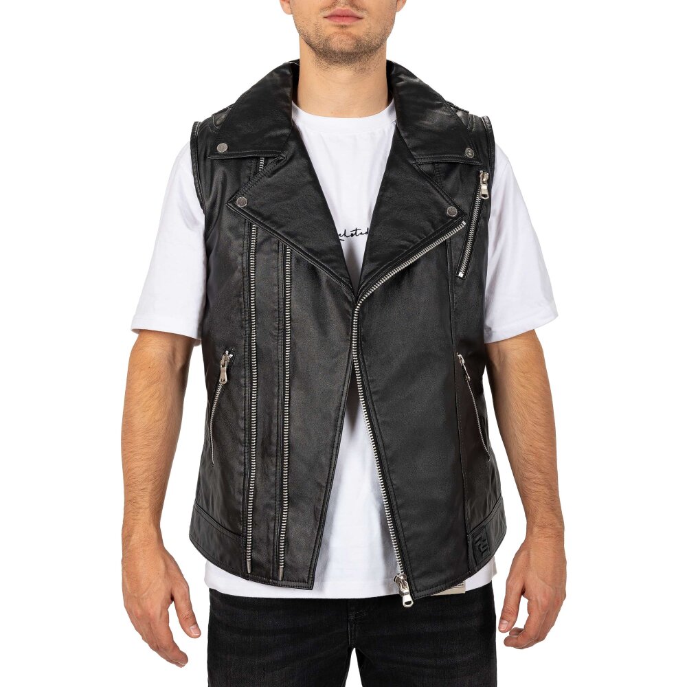 Reichstadt Herren Weste RS006W PU Black XS