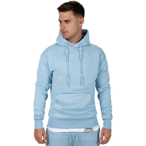Reichstadt regular fit Hoodie Herren Marken-Stick Baby Blue XL - 23RS034