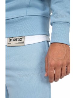 Reichstadt regular fit Hoodie Herren Marken-Stick Baby Blue XL - 23RS034