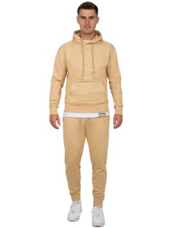 Reichstadt regular fit Jogginghose Herren Marken-Stick Beige XL - 23RS035