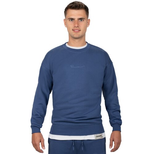 Reichstadt regular fit Pullover Herren Logo-Stitching Dark Blue 4XL - 23RS037