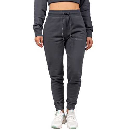 Reichstadt slim fit Jogginghose Damen Marken-Stick 23RSW039 Anthracite 4XL