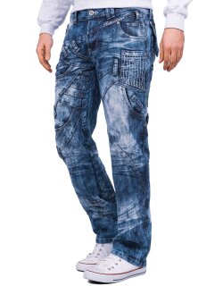 Kosmo Lupo Regular Fit Jeans Herren Stonewashed  KM130 Blue W29/L32