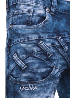 Kosmo Lupo Regular Fit Jeans Herren Stonewashed  KM130 Blue W31/L32