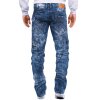 Kosmo Lupo Regular Fit Jeans Herren Stonewashed  KM130 Blue W31/L32