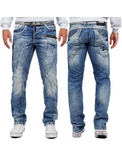 Cipo & Baxx Regular Fit Jeans Herren Stonewashed...
