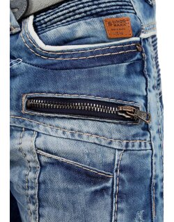 Cipo & Baxx Regular Fit Jeans Herren Stonewashed C1150 Blue W33/L32