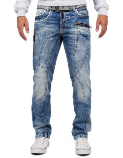 Cipo & Baxx Regular Fit Jeans Herren Stonewashed C1150 Blue W38/L32
