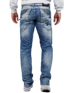 Cipo & Baxx Regular Fit Jeans Herren Stonewashed C1150 Blue W33/L34