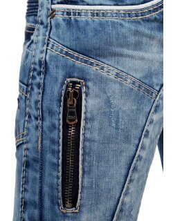 Cipo & Baxx Regular Fit Jeans Herren Stonewashed C1150 Blue W33/L34